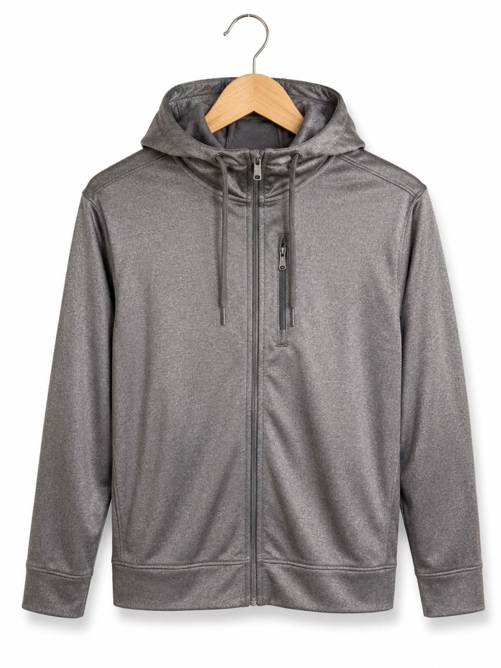 Fila Sport Mens Jacket Sz L Gray Hoodie Thick Warm Performance Hooded